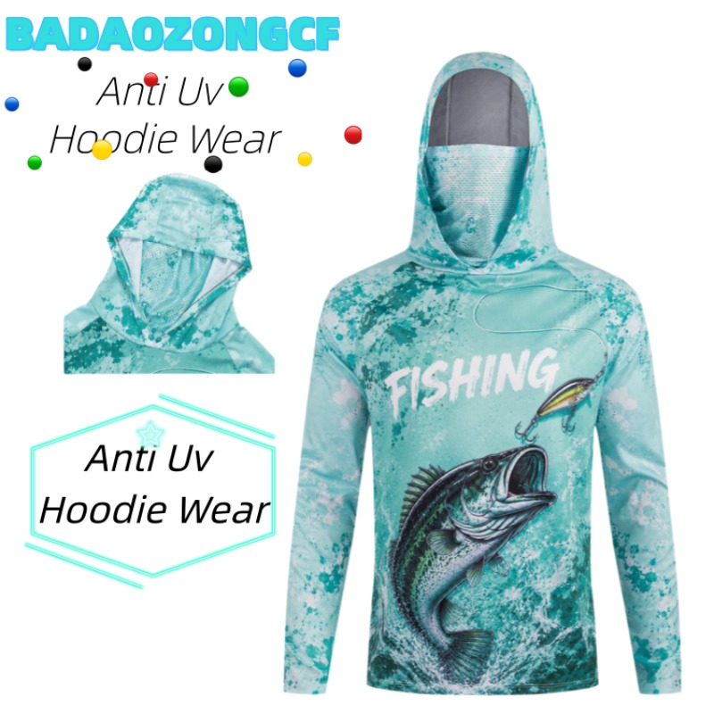 Fishing Shirt Uv Protection - قميص صيد صيفي للرجال، ملابس صيد