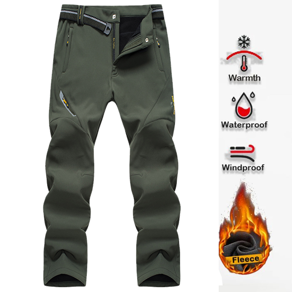 Fishing Pants Waterproof - الرجال المتضخم مرونة المشي السراويل ،