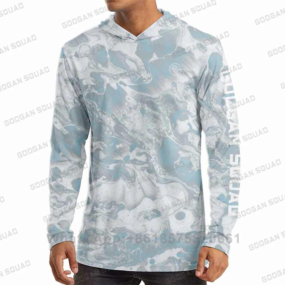 Fishing Shirt Uv Protection - قمصان هودي رجالية طويلة الأكمام من