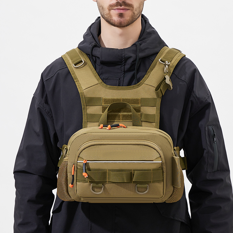 Fishing Vest - الرجال حقيبة صدر للرجال التكتيكية الصيد