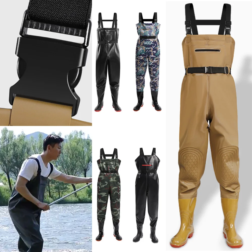 Fishing Jacket Waterproof - السراويل المقاومة للماء مع أحذية خواض