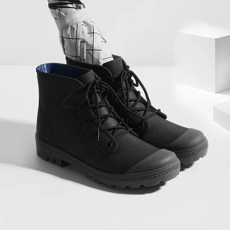 Fishing Boots - الرجال الدانتيل متابعة الكاحل القطن أحذية