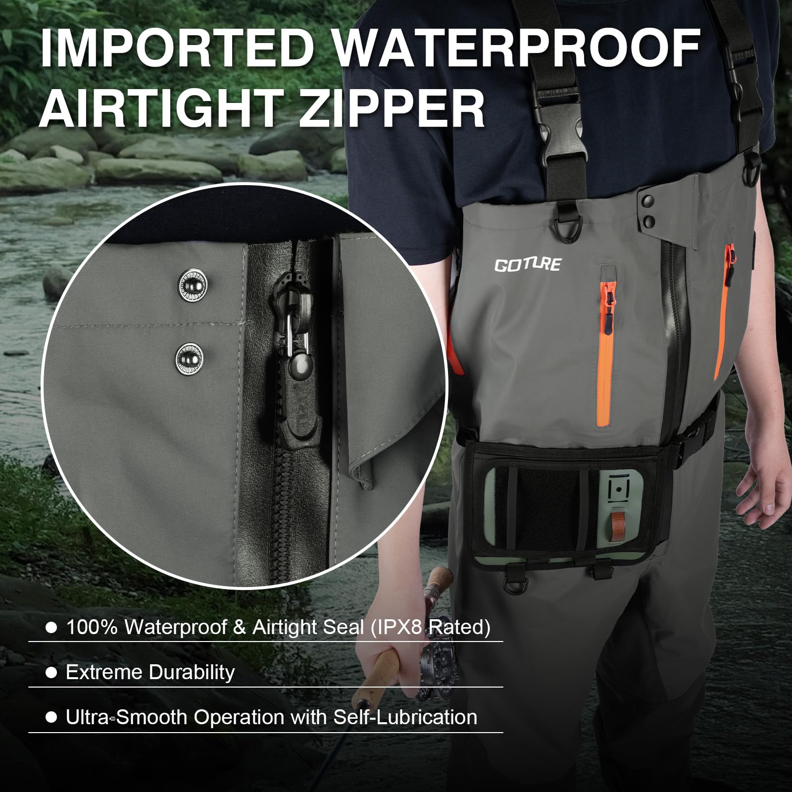 Goture 5-Layer مقاوم للماء الص - مراجعة Fishing Waders وسعره