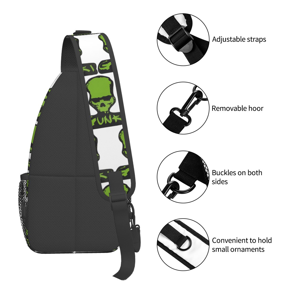 حقيبة صدر رجالية بتصميم جمجمة  - مراجعة Fishing Backpack وسعره