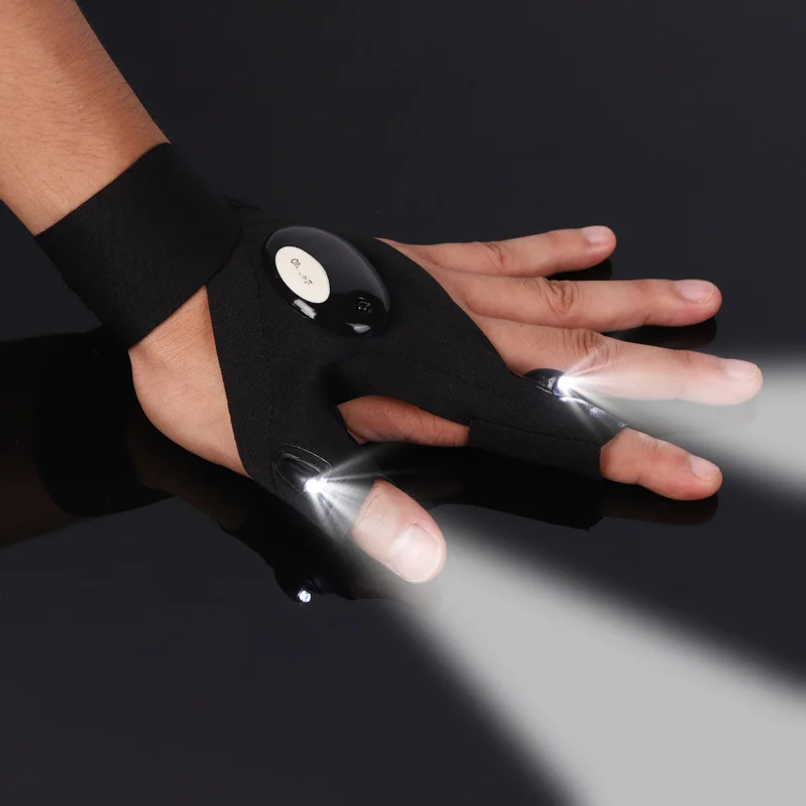 قفازات LED نصفية الأصابع للرجا - مراجعة Fishing Gloves وسعره