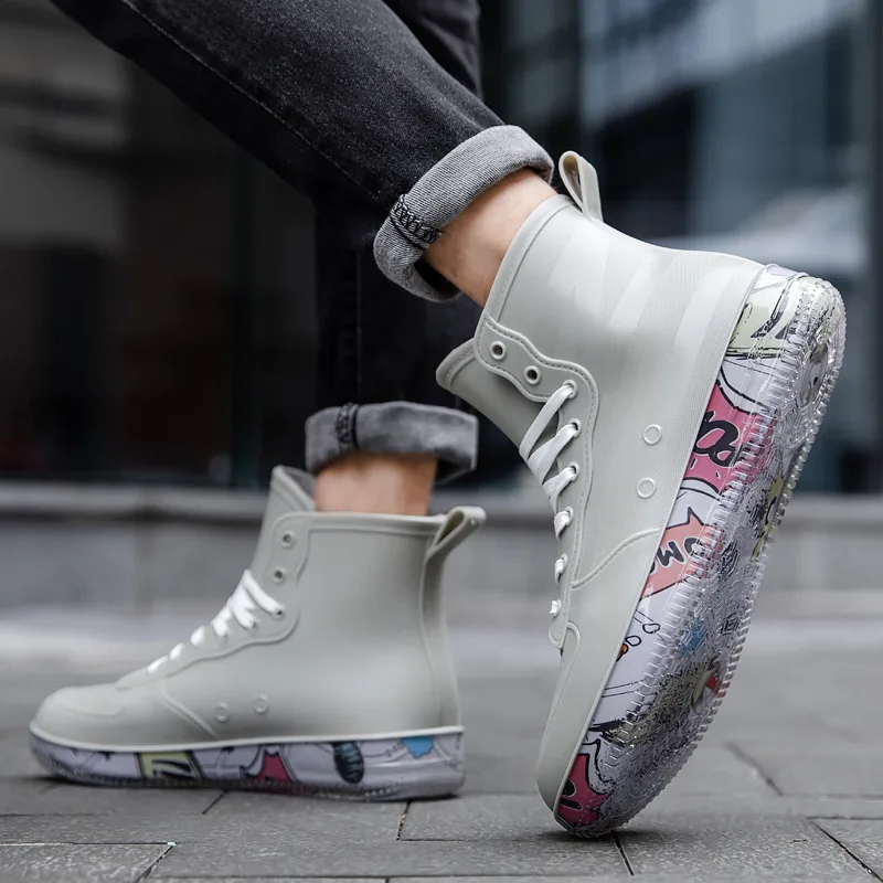 الرجال احذية المطر الموضة العص - مراجعة Fishing Boots وسعره