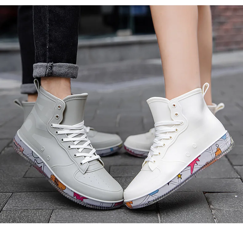 الرجال احذية المطر الموضة العص - مراجعة Fishing Boots وسعره