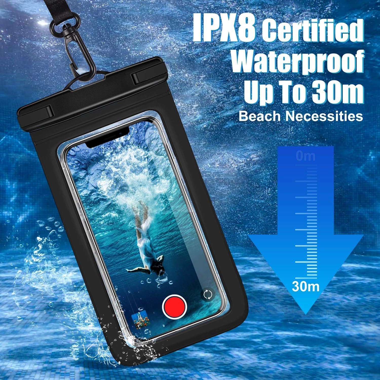 حقيبة هاتف مقاومة للماء IPX8 م - مراجعة Fishing Bag Waterproof وسعره