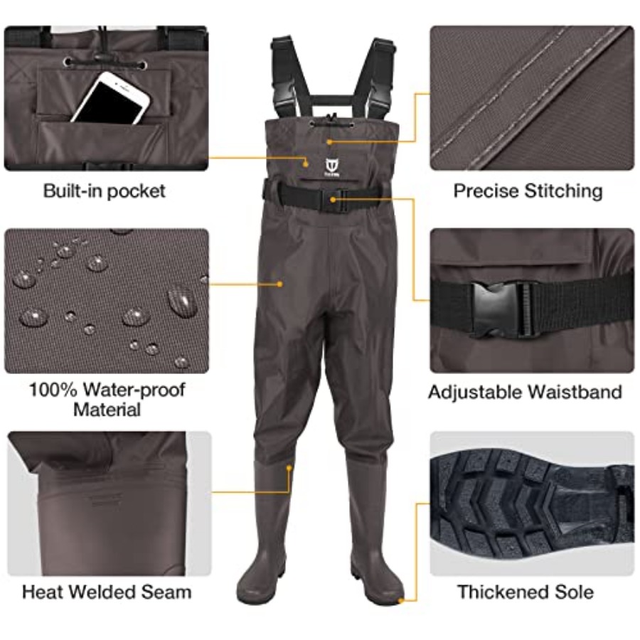حذاء صيد مقاوم للماء من النايل - مراجعة Fishing Waders وسعره