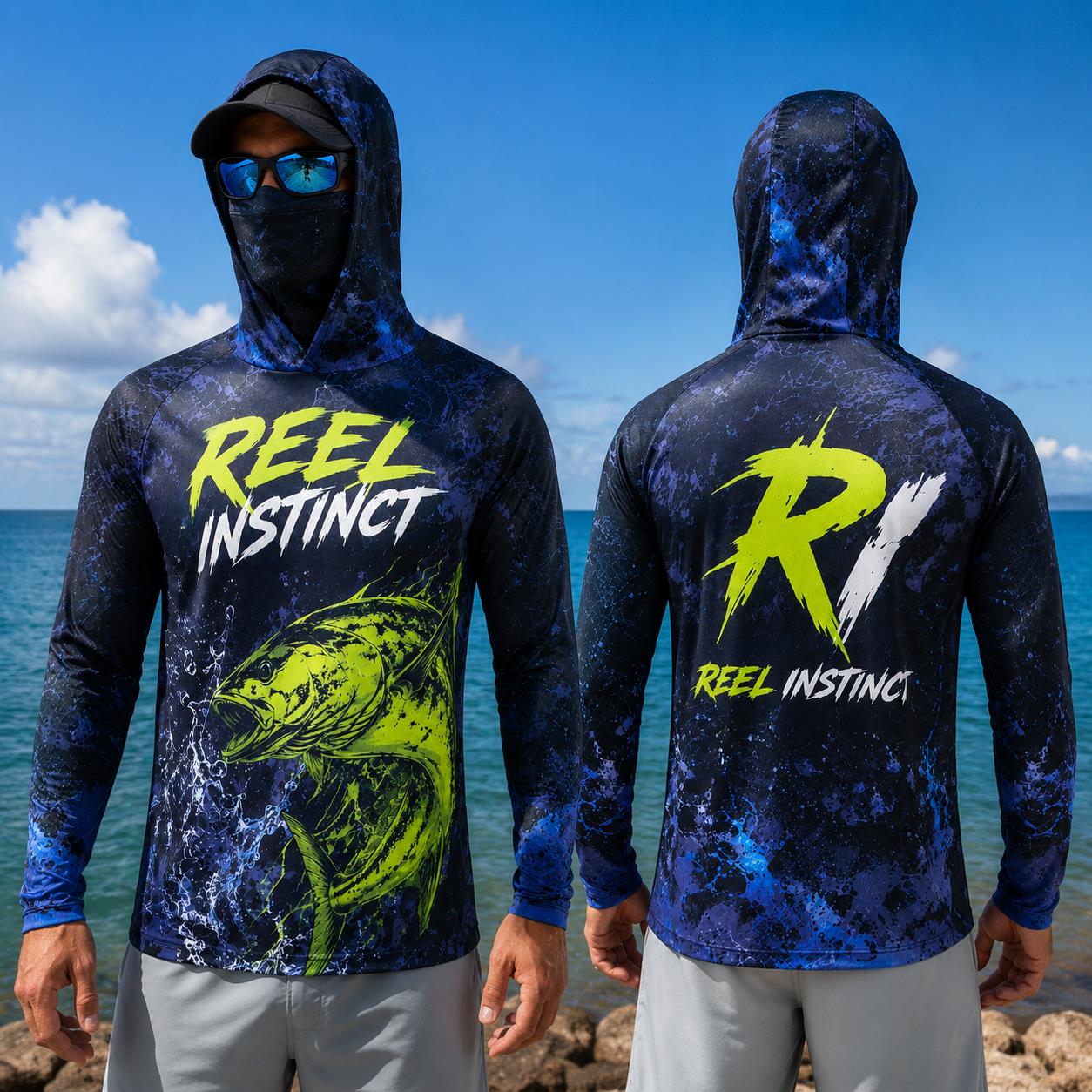 قميص صيد للرجال بأكمام طويلة م - مراجعة Fishing Hoodie وسعره