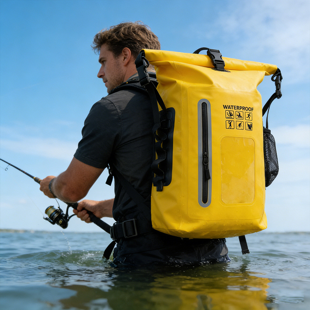 حقيبة ظهر مقاومة للماء سعة 25  - مراجعة Fishing Bag Waterproof وسعره
