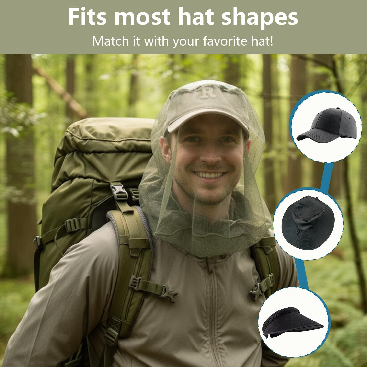 قبعة صيد واقية من الشمس والبعو - مراجعة Fishing Hat وسعره