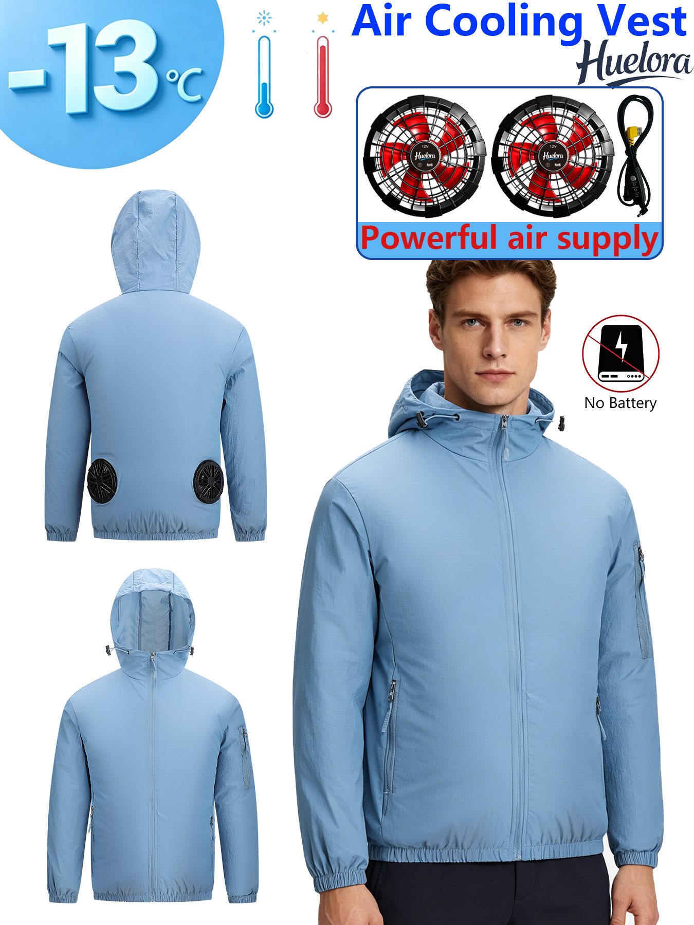 جاكيت رجالي بقبعة ومبرد بمنفذ  - مراجعة Fishing Hoodie وسعره
