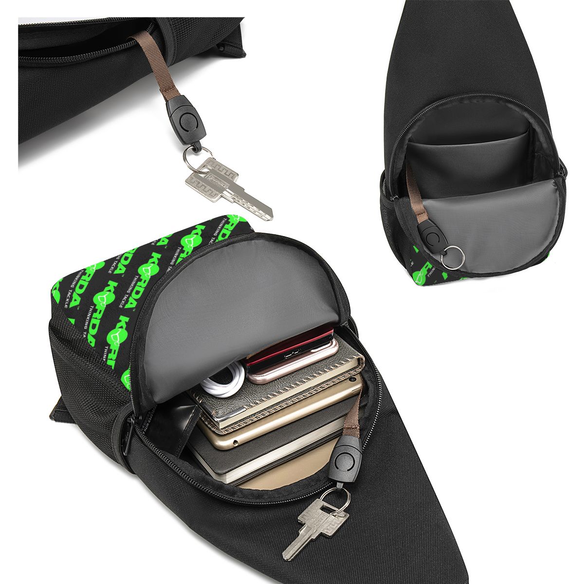 حقيبة صدر للرجال بشعار كوردا ف - مراجعة Fishing Backpack وسعره