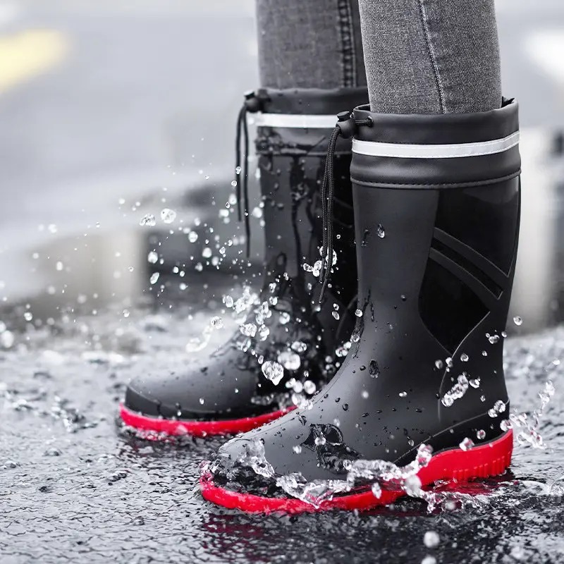 أحذية مطر رجالية أنيقة متوسطة  - مراجعة Fishing Boots وسعره