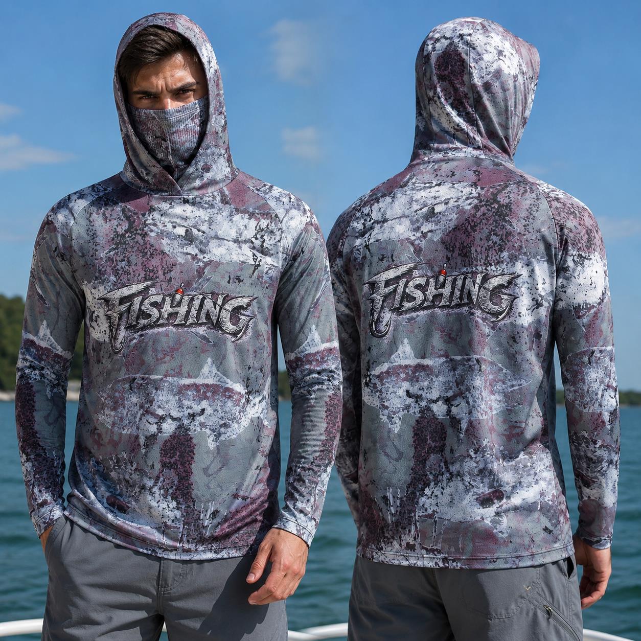 قميص صيد للرجال بغطاء للرأس، م - مراجعة Fishing Hoodie وسعره