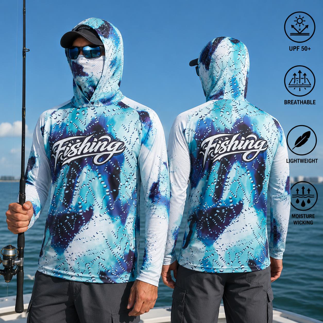 قميص صيد للرجال بغطاء للرأس، م - مراجعة Fishing Hoodie وسعره