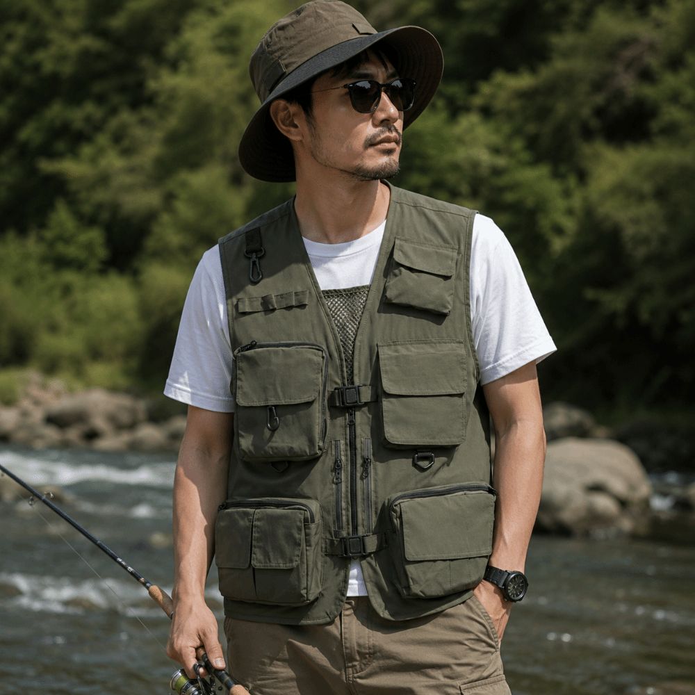 سترة صيد كاجوال مقاومة للماء س - مراجعة Fishing Vest وسعره