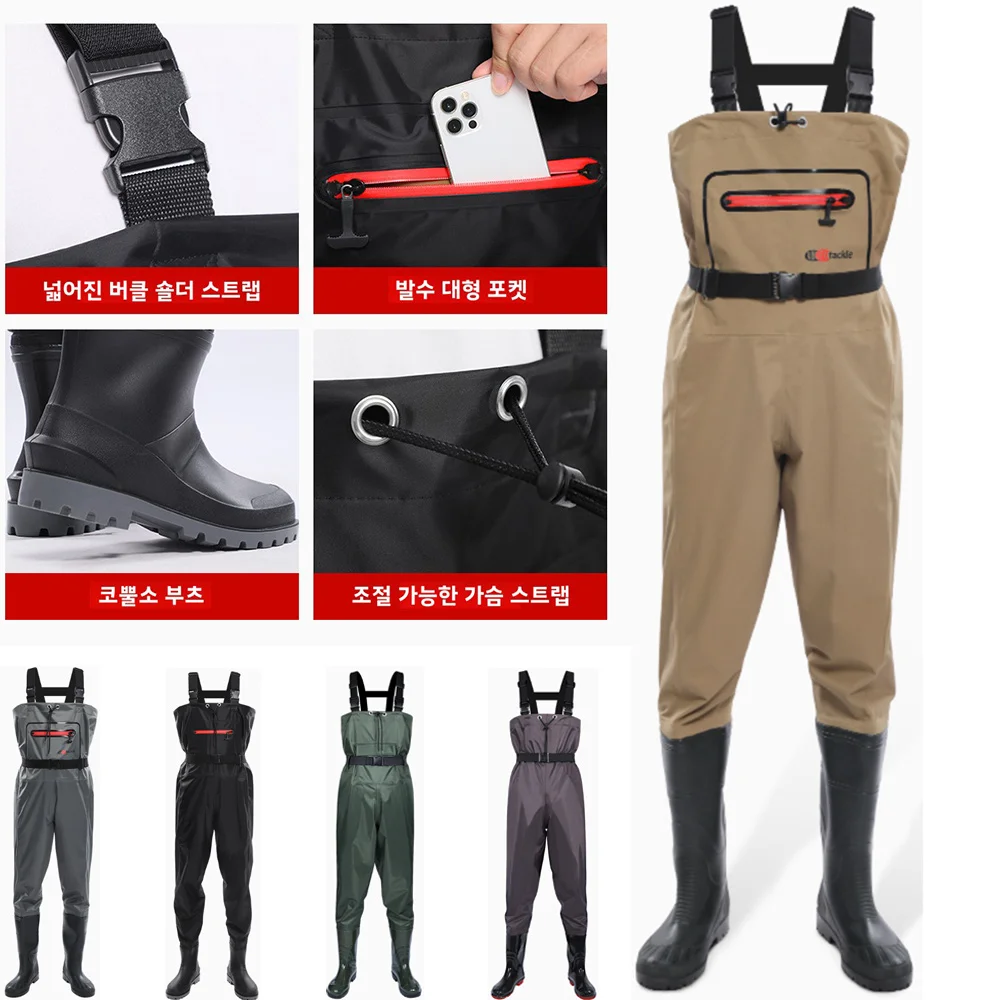 مقاوم للماء خواضون الصدر مع ال - مراجعة Fishing Jacket Waterproof وسعره