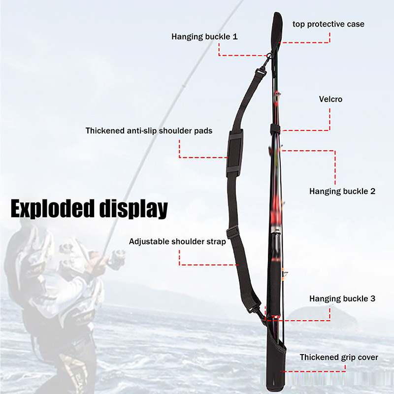 ★ ▲ حقيبة تخزين قصبة صيد قابلة - مراجعة Fishing Belt وسعره