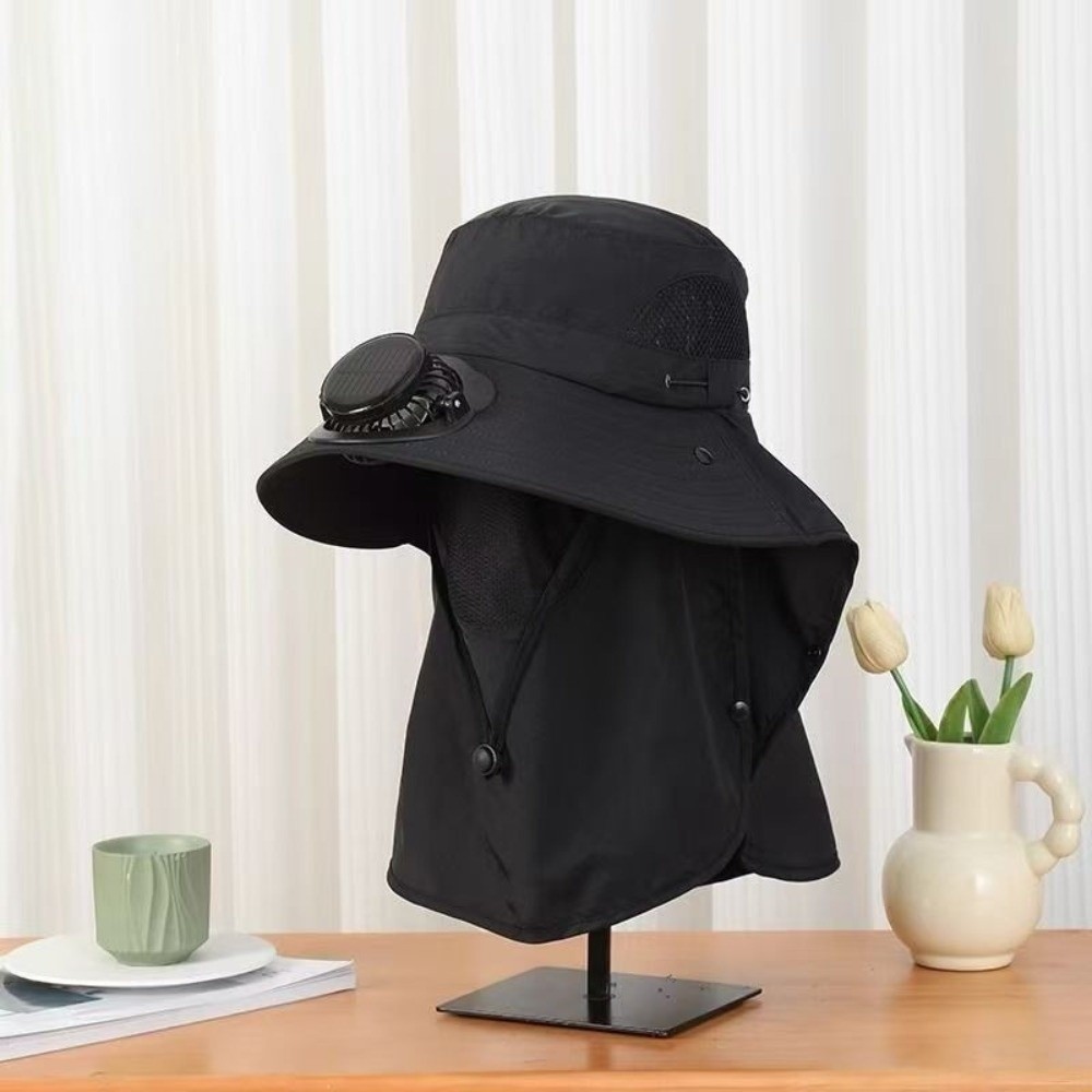 قبعة بمروحة شمسية محمولة قابلة - مراجعة Fishing Hat وسعره