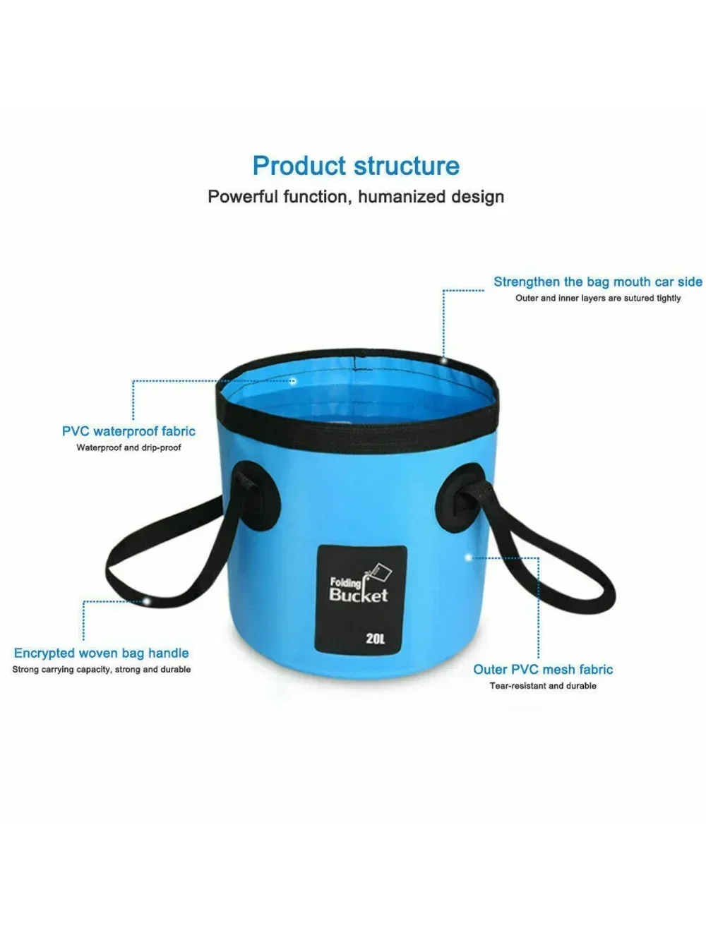 دلو صيد قابل للطي سعة 12 لتر/2 - مراجعة Fishing Bag Waterproof وسعره