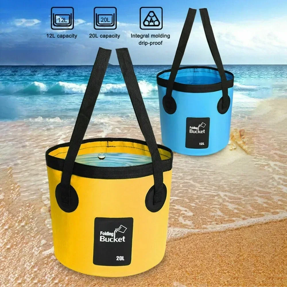 دلو صيد قابل للطي سعة 12 لتر/2 - مراجعة Fishing Bag Waterproof وسعره